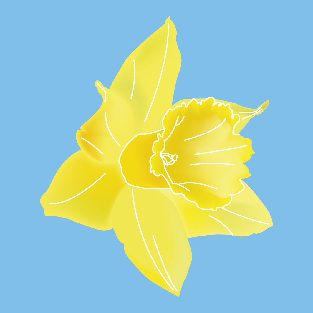 Daffodil Easter Themed Stickers