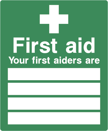 First Aiders Rectangle Label