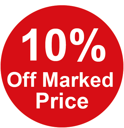 10% Off Marked Price Round Sales Labels