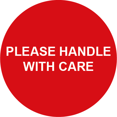 Please Handle with Care Round Shipping Labels