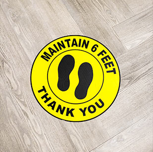 Social Distance Floor Stickers