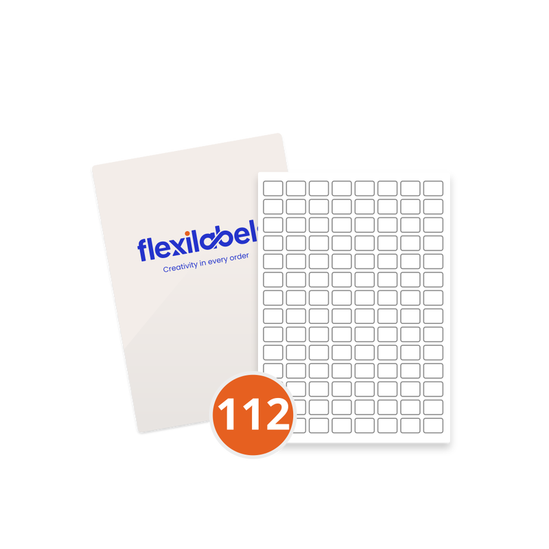 112 Labels per A4 Sheet, 21 mm x 16 mm