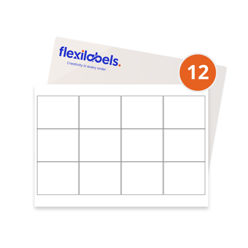 12 Labels per A3 sheet 100 mm x 80 mm