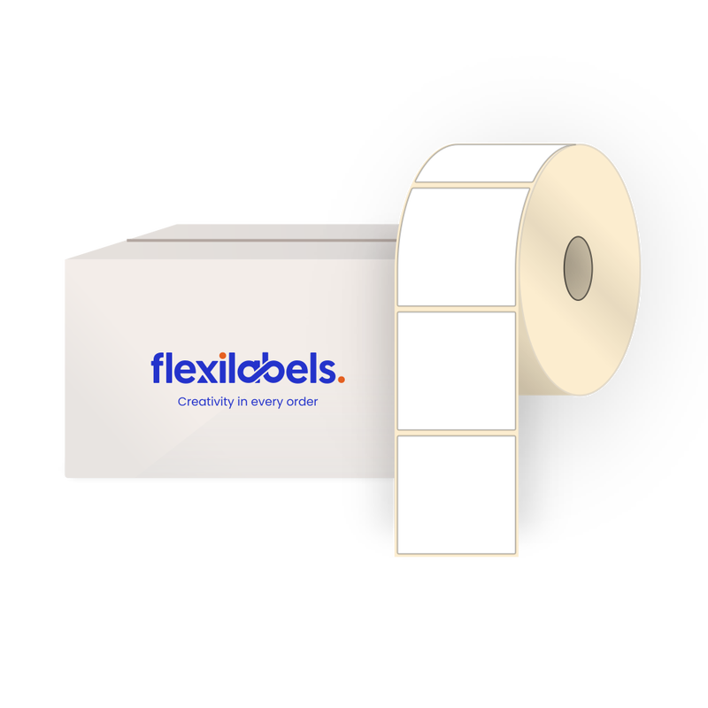 120 mm x 120 mm Square Labels for Roll Label Printers, Thermal Direct Economy White Paper, Permanent Adhesive, 500 Labels Per Roll