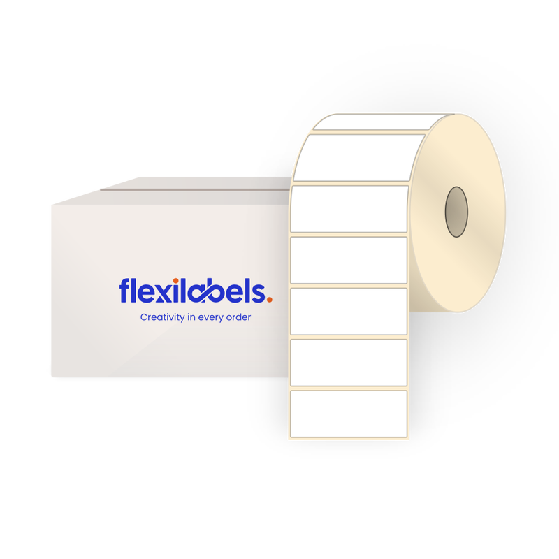 150 mm x 60 mm Rectangle Labels for Roll Label Printers, Thermal Direct Economy White Paper, Permanent Adhesive, 1000 Labels Per Roll