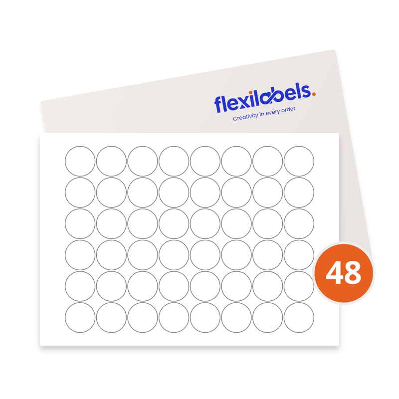48 Labels per SRA3 sheet 45 mm Diameter