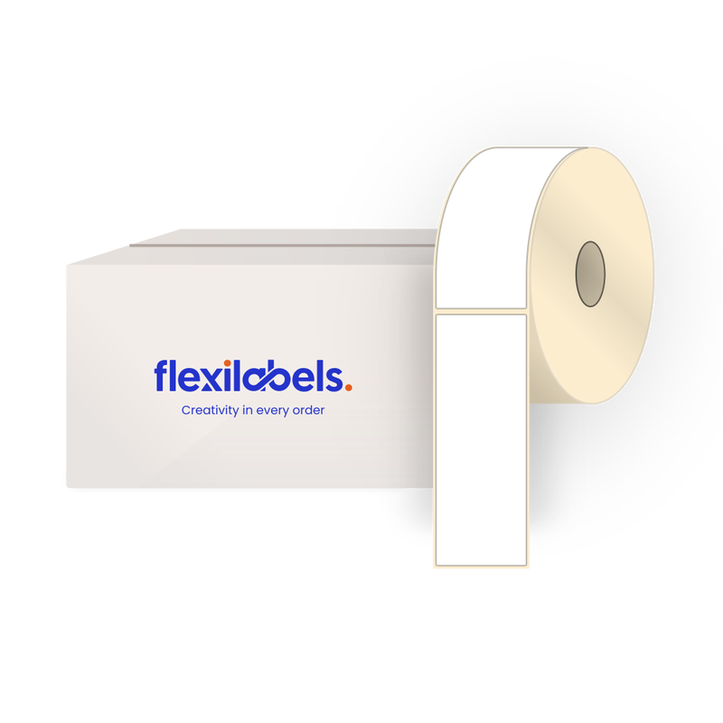 90 mm x 250 mm Rectangle Labels for Roll Label Printers, Matt White Paper, Permanent Adhesive Labels, 250 Labels Per Roll