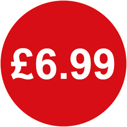 £6.99 Round Price Labels Red