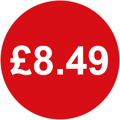 £8.49 Round Price Labels Red