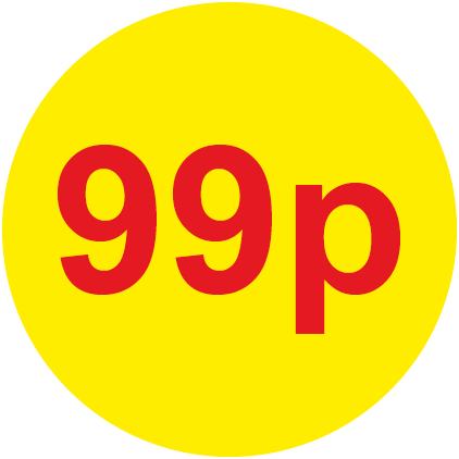 99p Round Price Labels