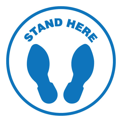 Stand here (Blue)