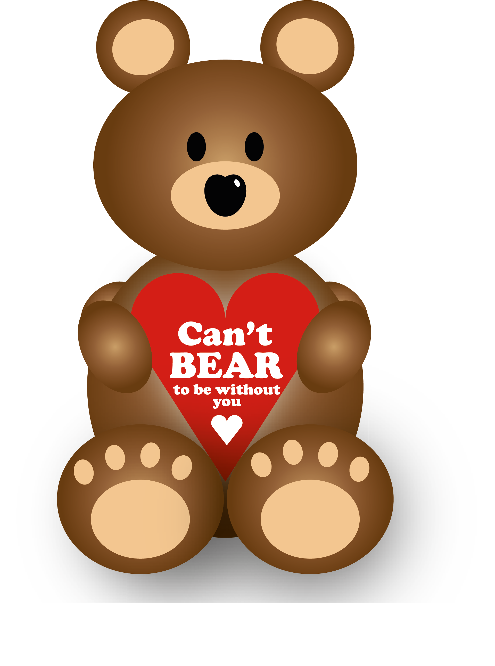 Can't Bear To Be Without You Valentines Labels