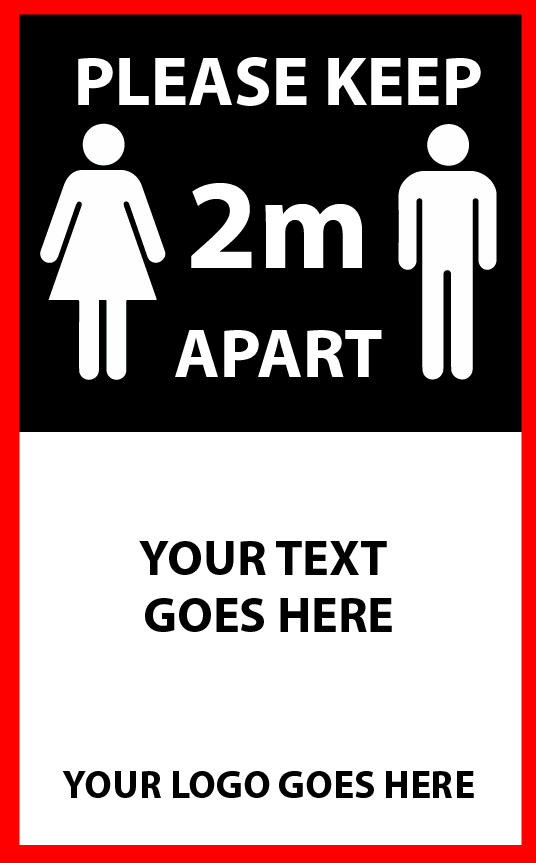 Create Your Own 2m Apart Rectangle Labels