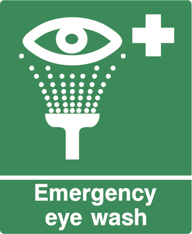 Emergency Eye Wash First Aid Rectangle Labels