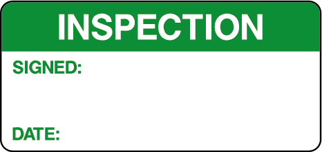 Inspection Signed Date Quality Control Labels