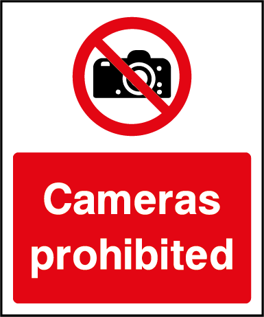 Cameras Prohibition Rectangle Labels