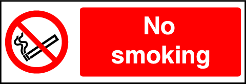 No Smoking Prohibition Rectangle Labels