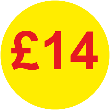 £14 Round Price Labels