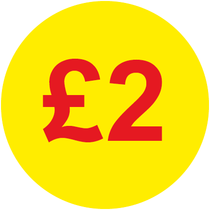 £2 Round Price Labels