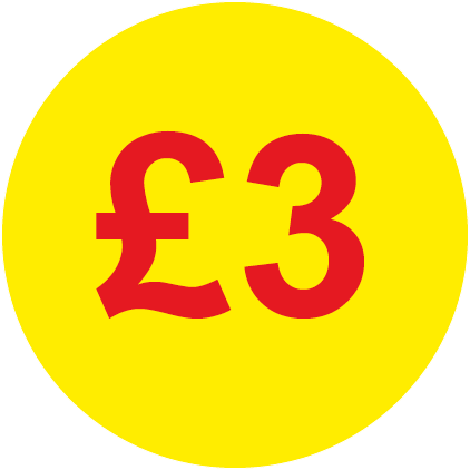 £3 Round Price Labels