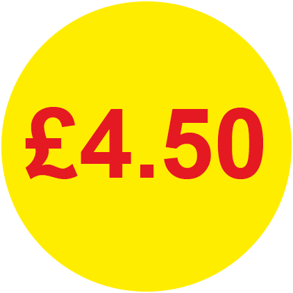 Inventory Control Number 4 Stickers 2 Inch Round Self Adhesive 500 Labels Per Roll