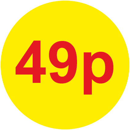 49p Round Price Labels