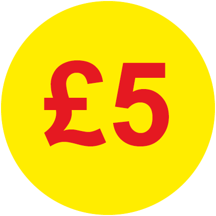 £5 Round Price Labels