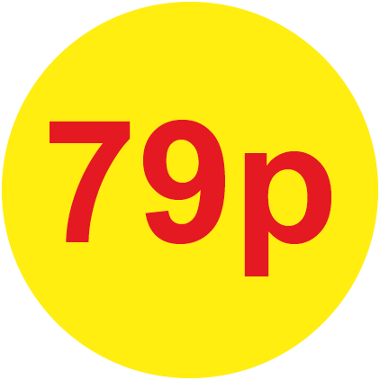 79p Round Price Labels