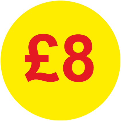 £8 Round Price Labels