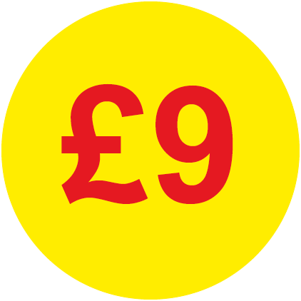 £9 Round Price Label