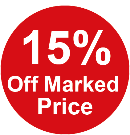 15% Off Marked Price Round Sales Labels