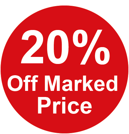 20% Off Marked Price Round Sales Labels