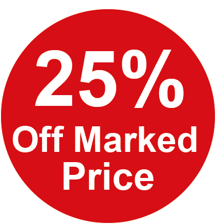 25% Off Marked Price Round Sales Labels