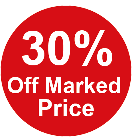 30% Off Marked Price Round Sales Labels