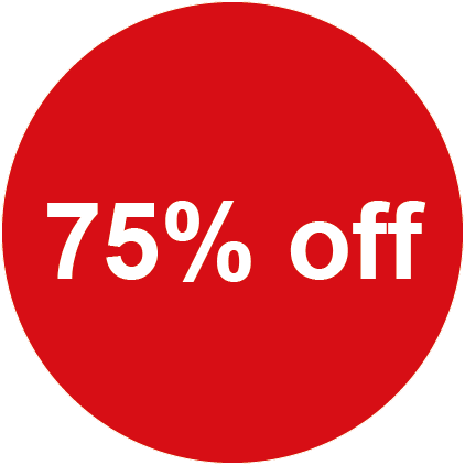 75% Off Round Sales Labels