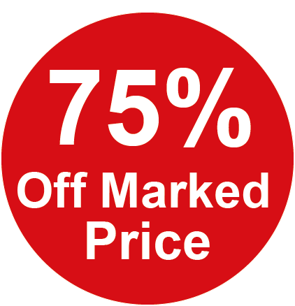75% Off Marked Price Round Sales Labels