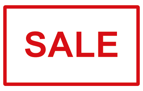 SALE Red Border Rectangle Label