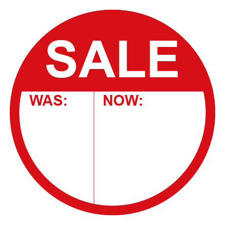 SALE Was & Now Panel Round Labels