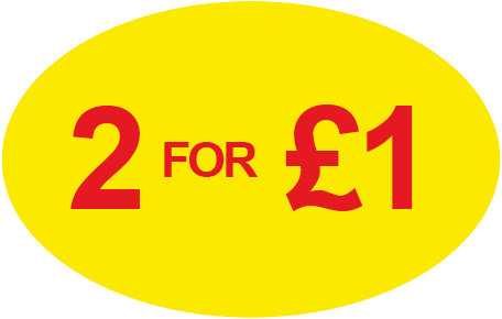 2 for £1 Special Offer Labels