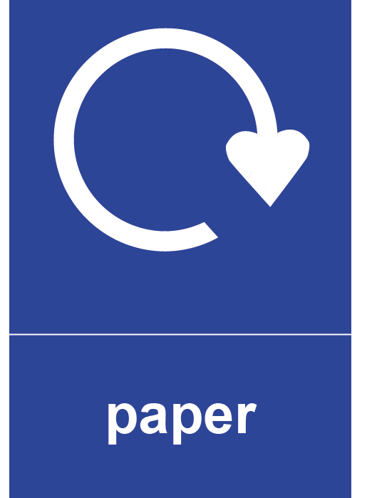 Paper Rectangle Recycling Labels