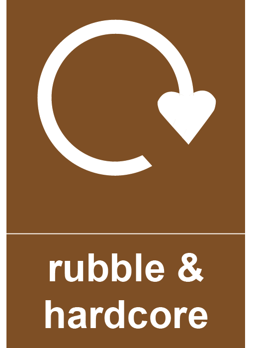 Rubble & Hardcore Rectangle Recycling Labels