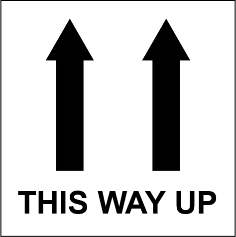 10 x High Quality Pictogram THIS WAY UP Labels 