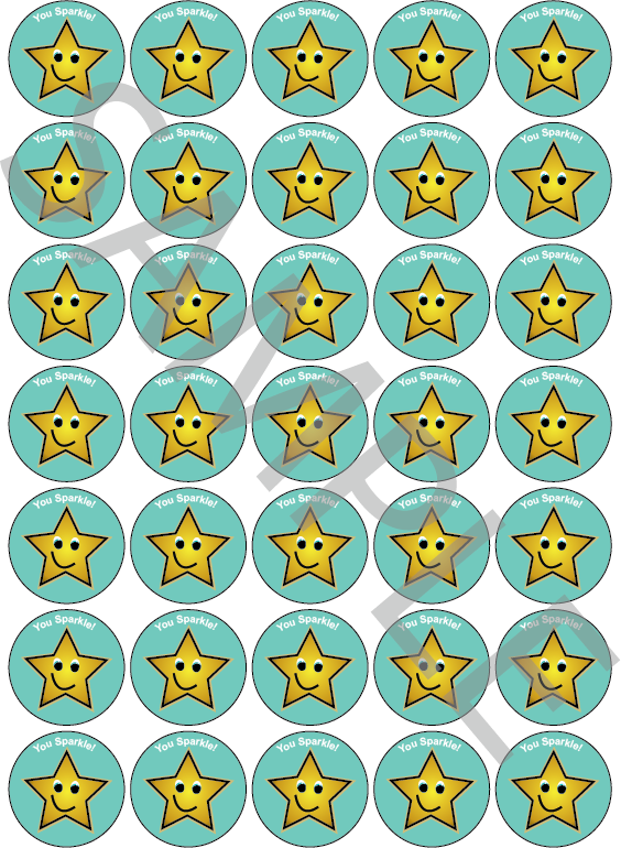 You Sparkle Reward Stickers Blue