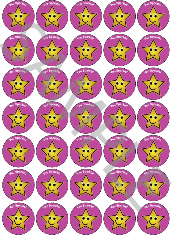 You Sparkle Reward Stickers Pink