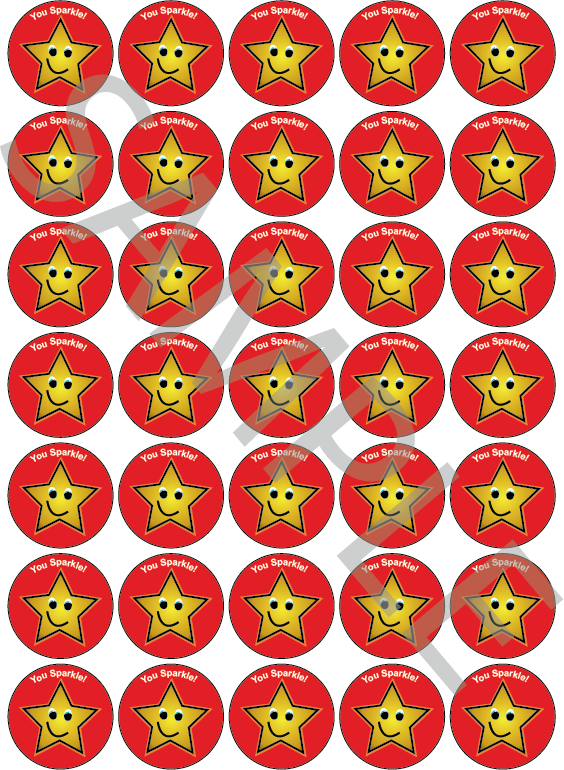 You Sparkle Reward Stickers Red