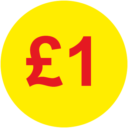 £1 Round Price Labels