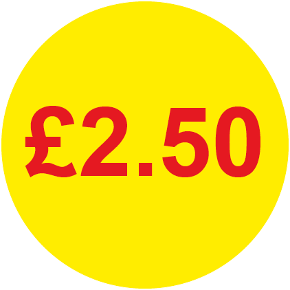 £2.50 Round Price Labels
