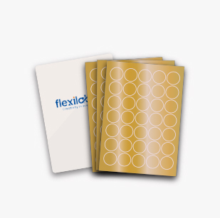 Matt Gold Vinyl, Permanent Adhesive Labels