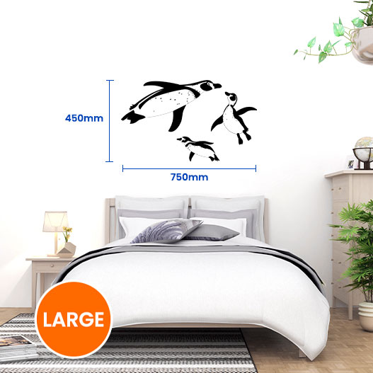 Swimming Penguins Wall Stickers