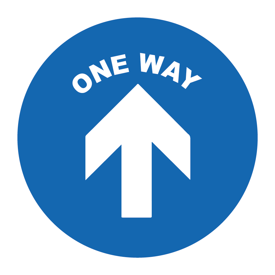 One Way Arrow Directional, Anti-Slip Floor Vinyl Sticker